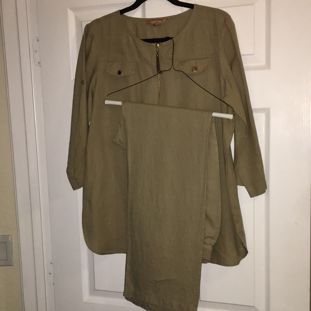 Ellen Tracy linen set, women’s size Medium